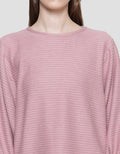 St. Yves Stripy Texture Knit With Elasticated Sleeve Kaos Wanita