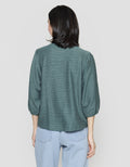 St. Yves Stripy Texture Knit With Elasticated Sleeve Kaos Wanita