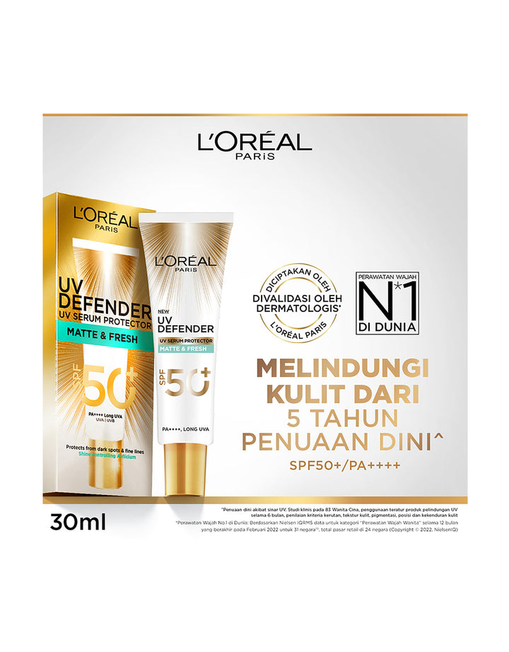 L’Oreal UV Defender Serum Protector Fresh Matte SPF50+ 30 ml