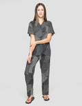 St. Yves Short Sleeve Pyjama Pants Stipe Mix