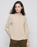 Anyday Button Sleeve Blouse Wanita