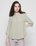 Anyday Button Sleeve Blouse Wanita