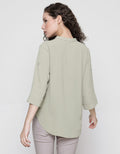Anyday Button Sleeve Blouse Wanita