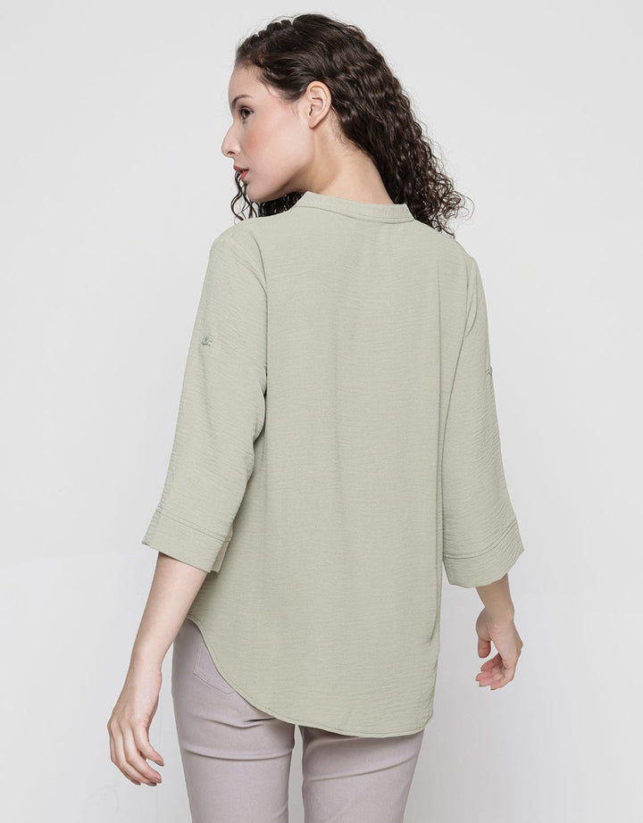 Anyday Button Sleeve Blouse Wanita