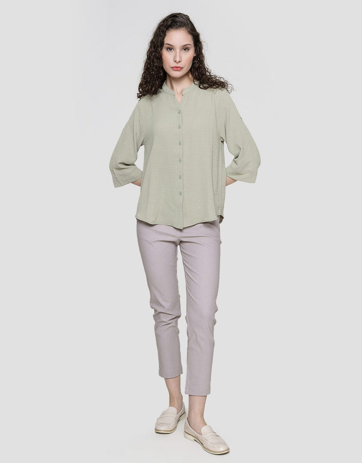 Anyday Button Sleeve Blouse Wanita