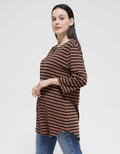 Anyday Stripe Print Tunic Long Sleeve Women