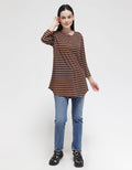 Anyday Stripe Print Tunic Long Sleeve Women