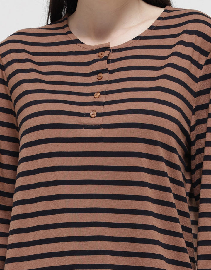 Anyday Stripe Print Tunic Long Sleeve Women