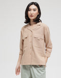 Details Long Sleeve Shirt Flap Pocket At Front
