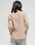 Details Long Sleeve Shirt Flap Pocket At Front
