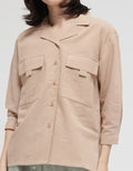 Details Long Sleeve Shirt Flap Pocket At Front
