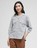 Details Long Sleeve Shirt Flap Pocket At Front