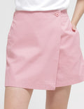 Details Short Pants Black Skort With Front Button