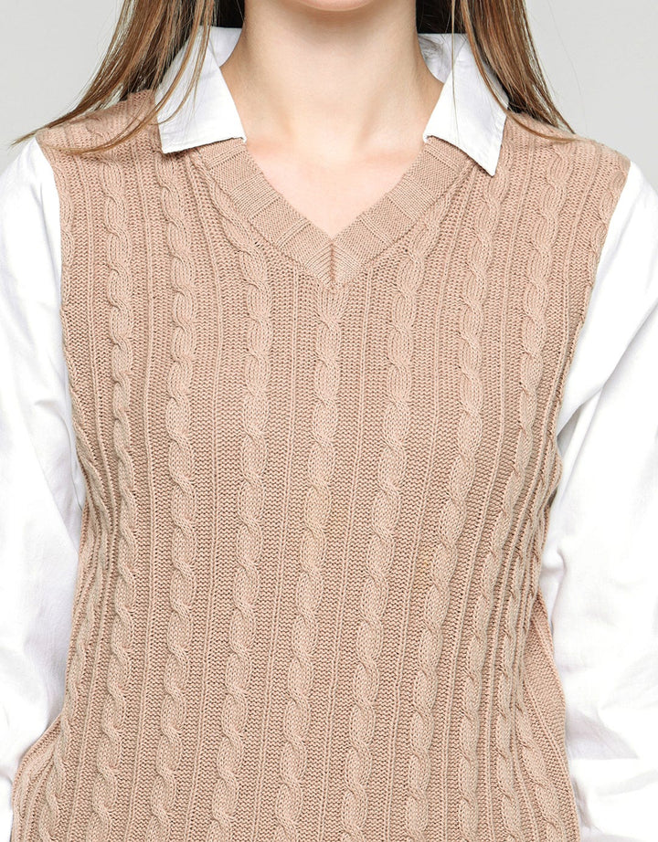 Details Women's Long Sleeve Knit Top Shirt