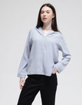Connexion Long Sleeve Blouse Skipper Neck