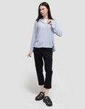 Connexion Long Sleeve Blouse Skipper Neck