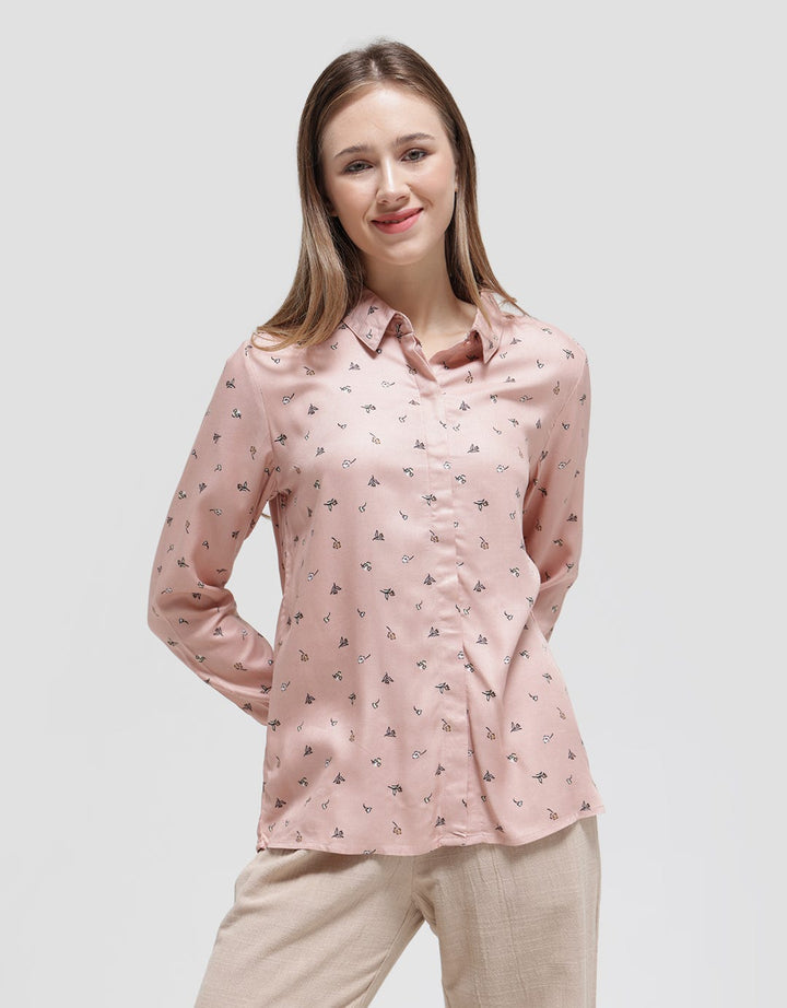 Connexion Long Sleeve Shirt With Flower Print