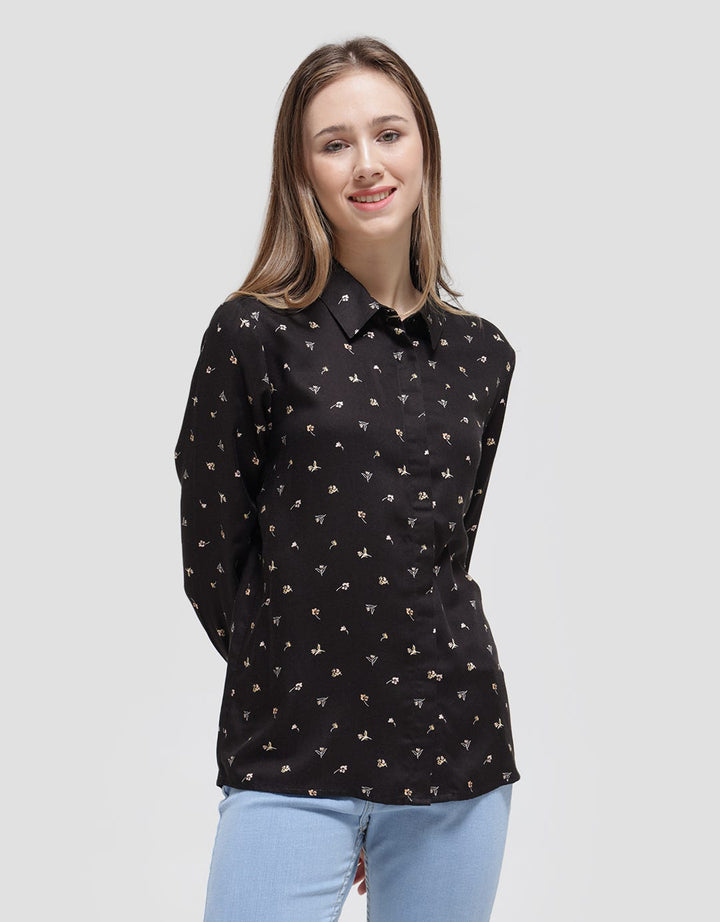 Connexion Long Sleeve Shirt With Flower Print