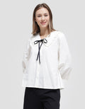 Connexion Ribbon Neck Kemeja Wanita