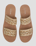 St. Yves Texture Braid Sandal Wedges Wanita