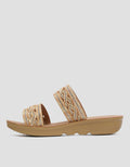 St. Yves Texture Braid Sandal Wedges Wanita