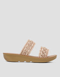 St. Yves Texture Braid Sandal Wedges Wanita