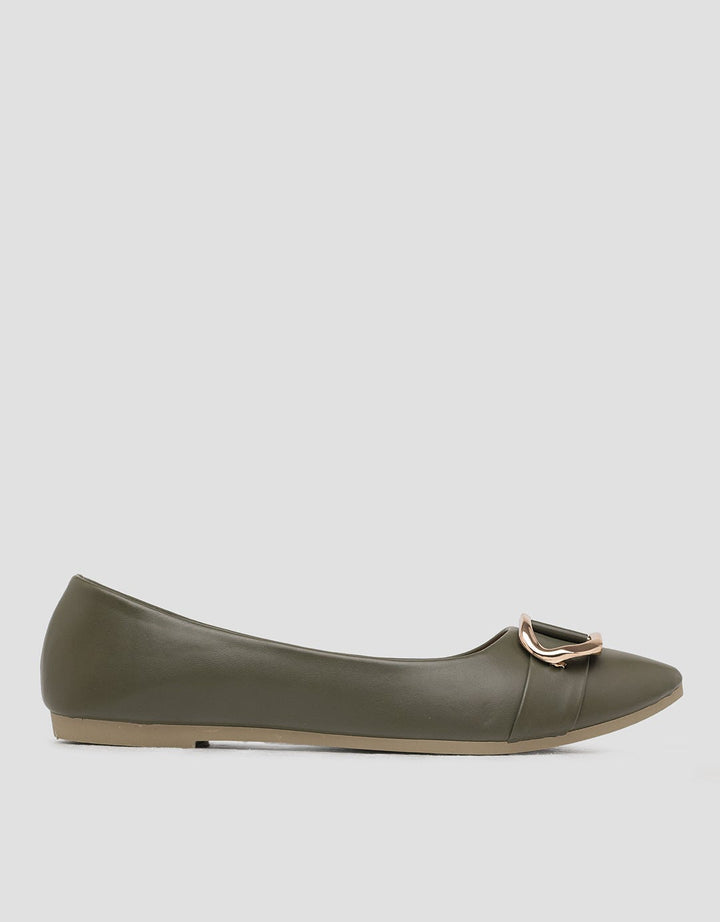 St. Yves Pointed Sepatu Ballerina Wanita