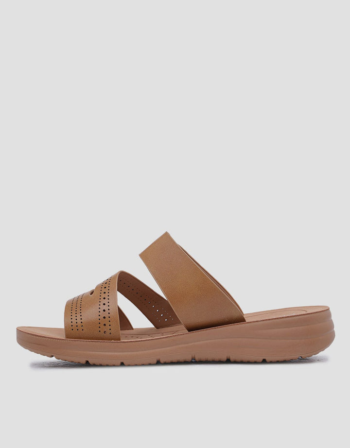 St. Yves Wq49 Velcro Strap Sandal Slipper Wanita