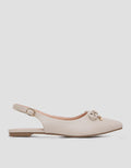 St. Yves Slingback Ribbon Sepatu Flat Wanita