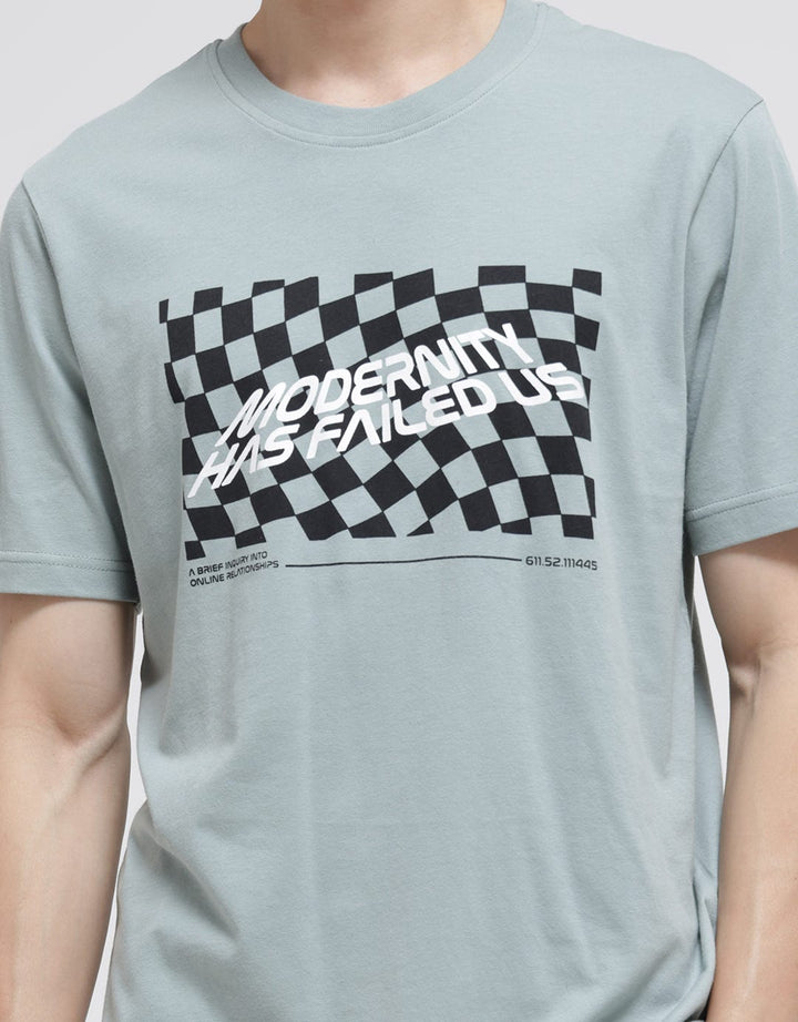 American Jeans Checker Print Basic Kaos Pria
