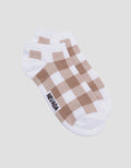 Nevada Checked Pattern Kaus Kaki Ankle Wanita
