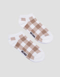 Nevada Checked Pattern Kaus Kaki Ankle Wanita