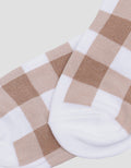 Nevada Checked Pattern Kaus Kaki Ankle Wanita