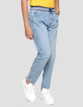 Nevada Long Denim Pants Rib Bleach Scrap