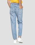 Nevada Long Denim Pants Rib Bleach Scrap