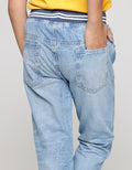 Nevada Long Denim Pants Rib Bleach Scrap