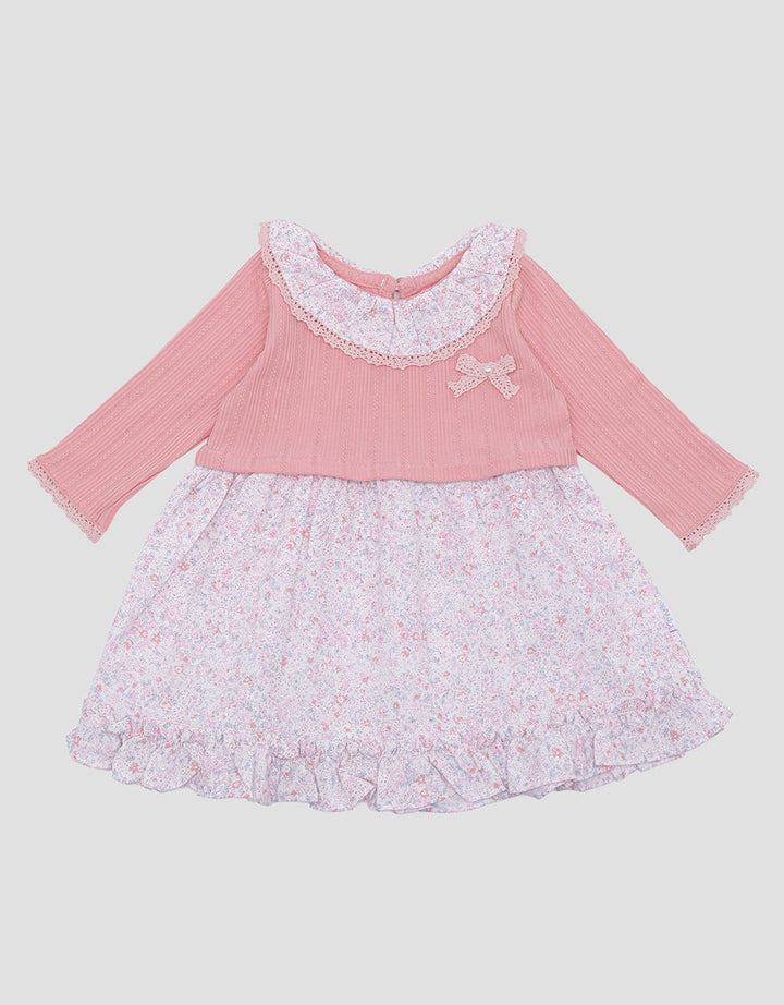 Pipiniko Midi Dress Short Sleeve Combi Collar Girls