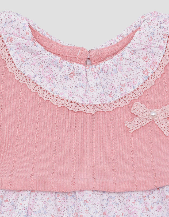 Pipiniko Midi Dress Short Sleeve Combi Collar Girls