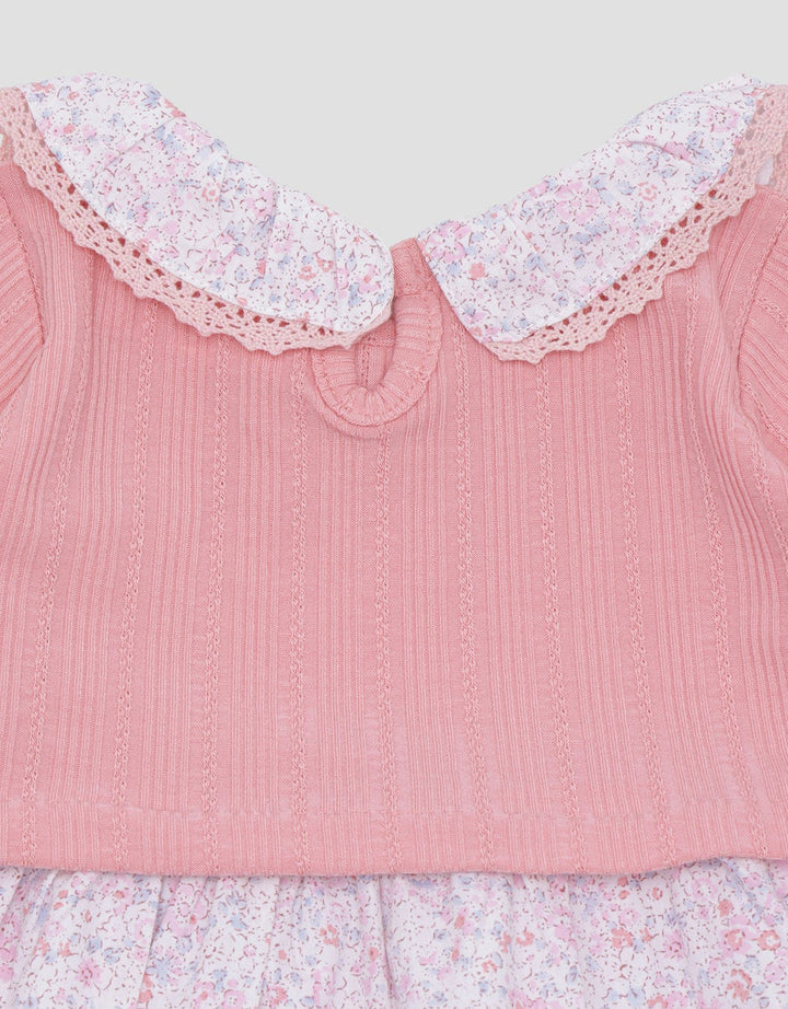 Pipiniko Midi Dress Short Sleeve Combi Collar Girls