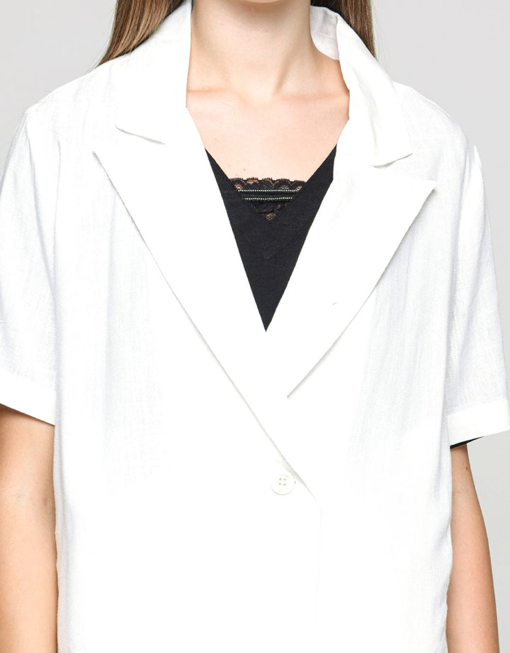 Connexion Blazer Short Sleeve Skuder Linen