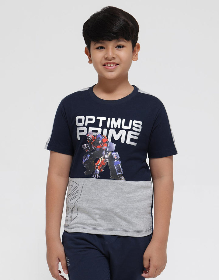 Character Short Sleeve T-Shirt Print Optimus Logo List