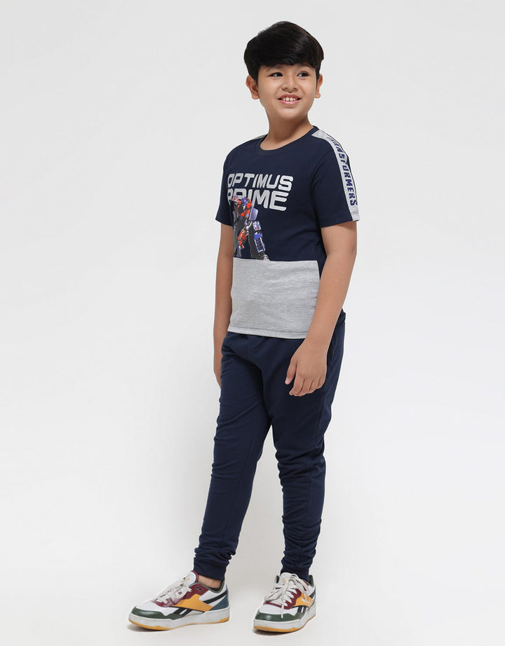 Character Short Sleeve T-Shirt Print Optimus Logo List