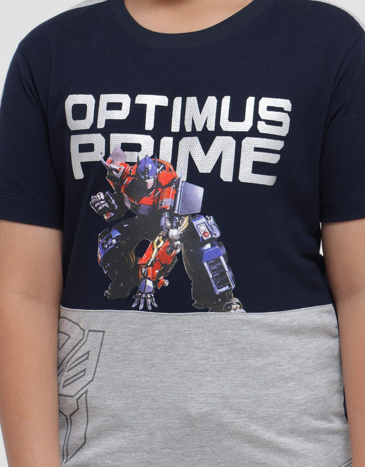 Character Short Sleeve T-Shirt Print Optimus Logo List