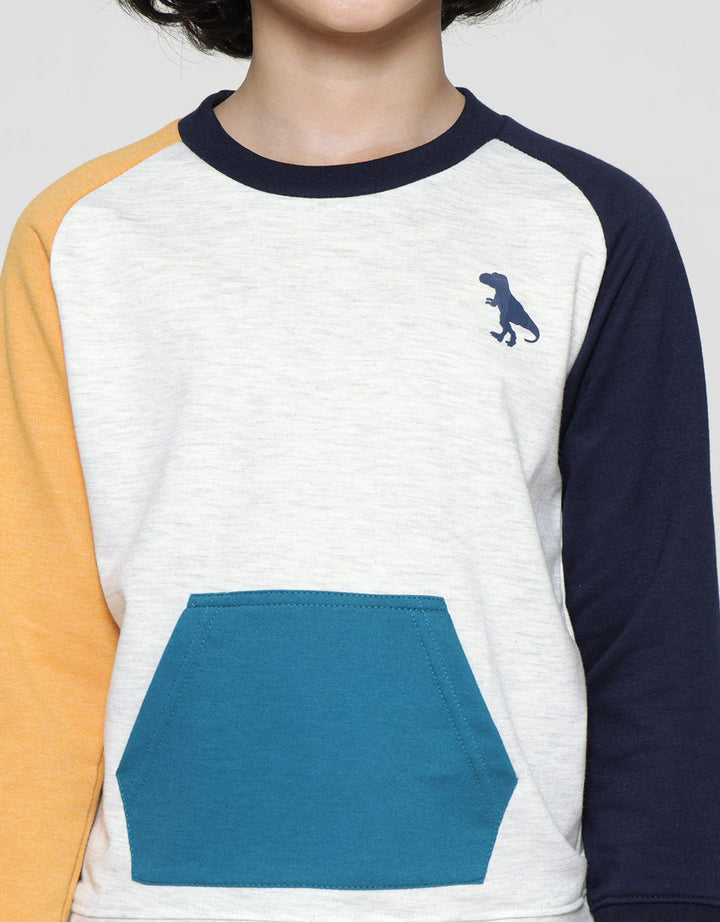 Little M Terry Dino Sweater Anak Laki-laki