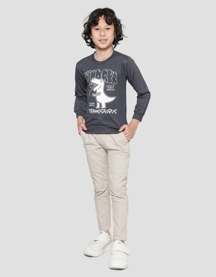 Little M Tyranosaurus Print Sweater Anak Laki-laki