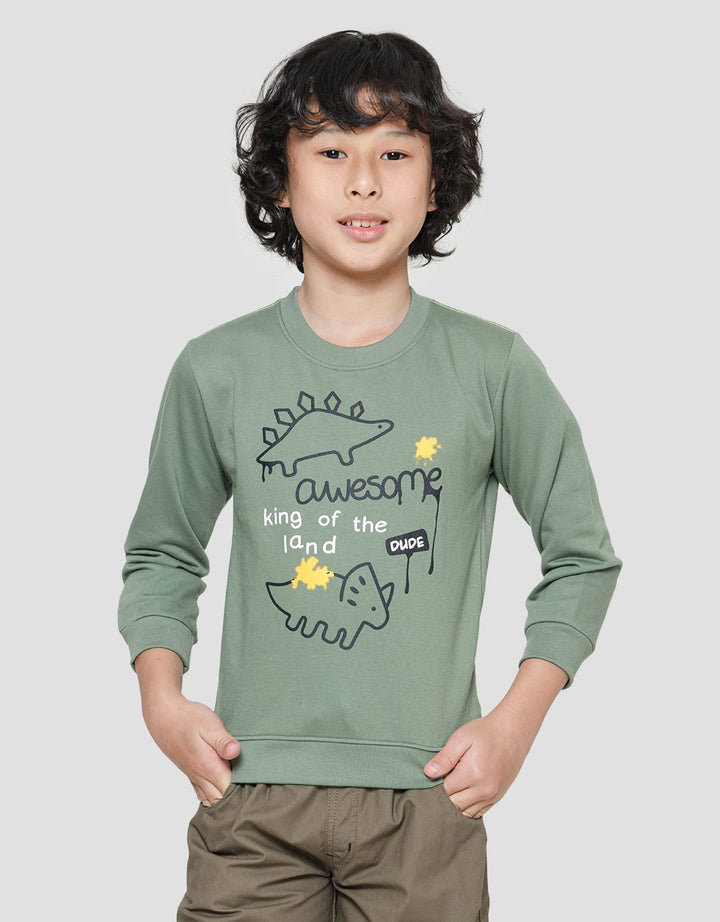 Little M Awesome Dino Sweater Anak Laki-laki