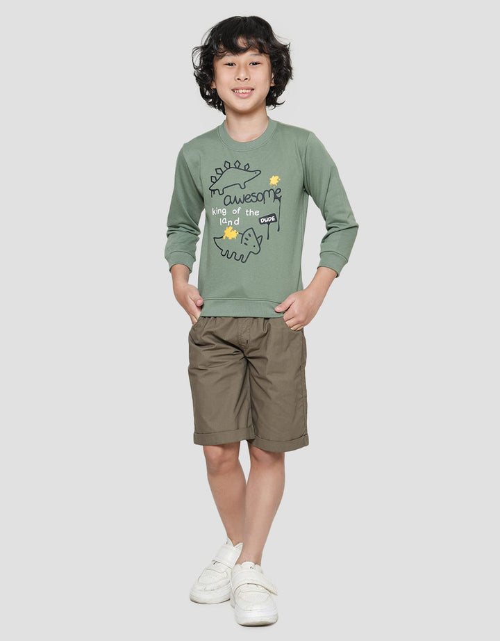 Little M Awesome Dino Sweater Anak Laki-laki
