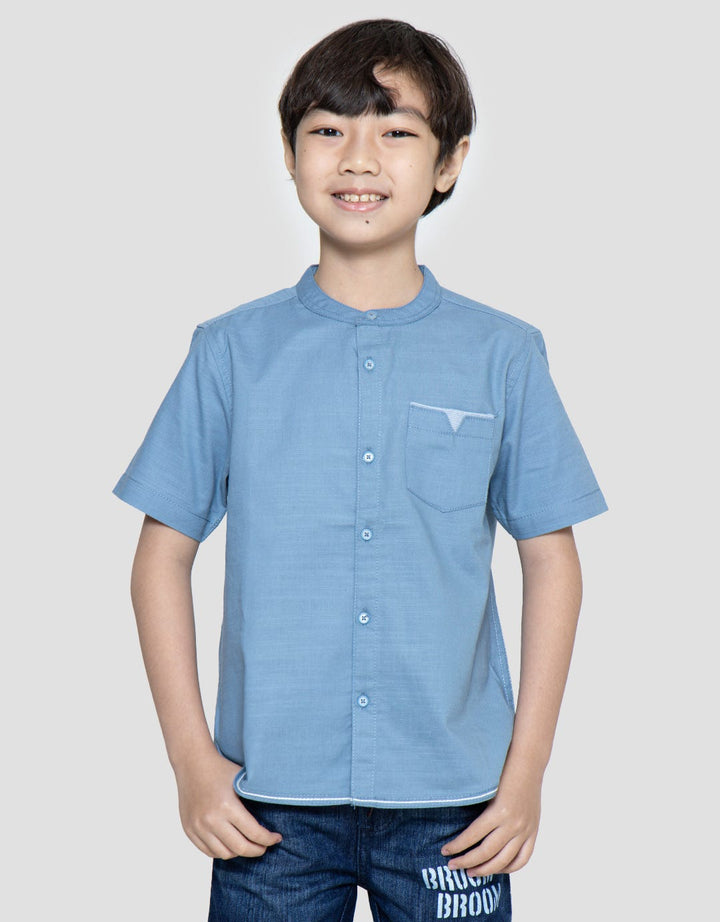 Little M Solid Slub Boys Koko Shirt