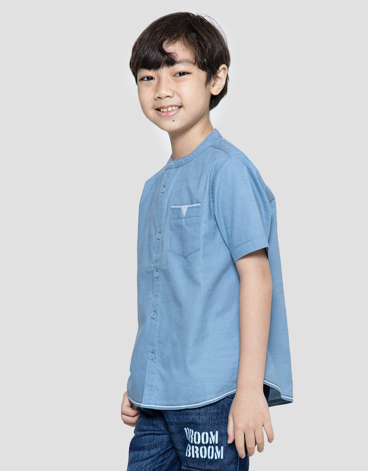 Little M Solid Slub Boys Koko Shirt