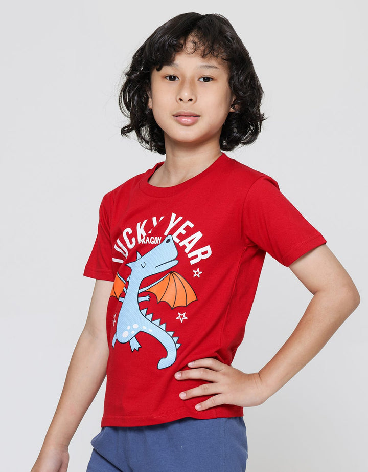 Little M Kaos Lengan Pendek Anak Laki-laki Seasonal Cny Lucky Year